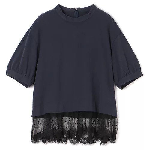 【ミュベール/MUVEIL】の天竺レーストップス インテリア・キッズ・メンズ・レディースファッション・服の通販 founy(ファニー) https://founy.com/ ファッション Fashion レディースファッション Fashion for Women トップス・カットソー Cut & Sew Tops 2025年 2025 2025-2026秋冬・A/W Autumn/Winter 2025–26 AW25–26 バランス Balance, Style Balance プレート Plate, Dish レース Lace, Lace Fabric ワイド Wide, Wide Fit 洗える Machine Washable |ID: prp329100004684628 ipo3291000000035304857