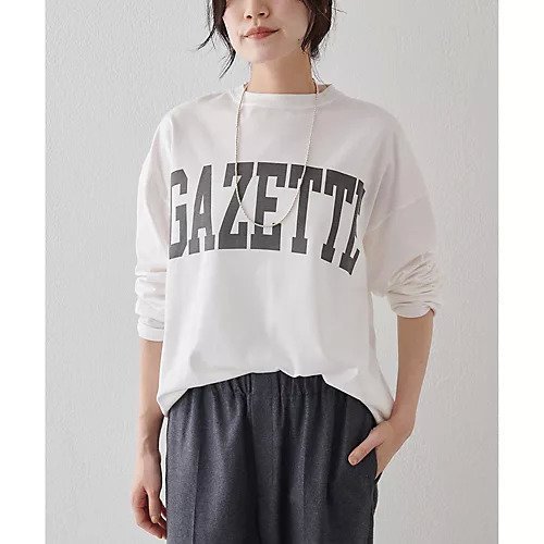 【ウィムガゼット/Whim Gazette】のGAZETTEロングTシャツ インテリア・キッズ・メンズ・レディースファッション・服の通販 founy(ファニー) https://founy.com/ ファッション Fashion レディースファッション Fashion for Women トップス・カットソー Cut & Sew Tops シャツ・ブラウス・オフィスカジュアル Elegant Blouses & Button-Ups ロングTシャツ・Tシャツ Longline T-Shirts & Tees 2025年 2025 2025-2026秋冬・A/W Autumn/Winter 2025–26 AW25–26 カットソー Cut and Sewn Top シルケット Silket, Silky Cotton プリント Print, Printed Pattern ロング Long, Long-Length 長袖 Long Sleeve, Full Sleeve |ID: prp329100004684635 ipo3291000000033830667