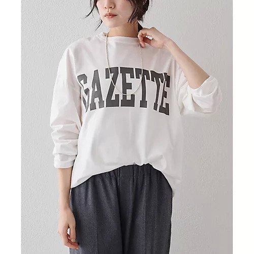 【ウィムガゼット/Whim Gazette】のGAZETTEロングTシャツ 人気、トレンドファッション・服の通販 founy(ファニー) 　ファッション　Fashion　レディースファッション　Fashion for Women　トップス・カットソー　Cut & Sew Tops　シャツ・ブラウス・オフィスカジュアル　Elegant Blouses & Button-Ups　ロングTシャツ・Tシャツ　Longline T-Shirts & Tees　2025年　2025　2025-2026秋冬・A/W　Autumn/Winter 2025–26 AW25–26　カットソー　Cut and Sewn Top　シルケット　Silket, Silky Cotton　プリント　Print, Printed Pattern　ロング　Long, Long-Length　長袖　Long Sleeve, Full Sleeve　other-2|ID: prp329100004684635 ipo3291000000033830672