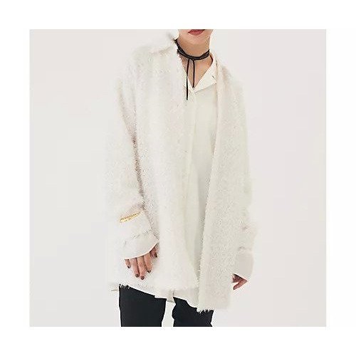 【ウィムガゼット/Whim Gazette】の【THE PAUSE】フェザーチュールシャツ インテリア・キッズ・メンズ・レディースファッション・服の通販 founy(ファニー) 　ファッション　Fashion　レディースファッション　Fashion for Women　トップス・カットソー　Cut & Sew Tops　シャツ・ブラウス・オフィスカジュアル　Elegant Blouses & Button-Ups　ヴィンテージ　Vintage Style　グラデーション　Gradient, Ombre　シンプル　Simple, Minimal　チュール　Tulip, Tulip Motif　ボトム　Bottoms, Lower Wear　レギュラー　Regular, Standard Fit　ワーク　Workwear, Utility Style　2025年　2025　2025-2026秋冬・A/W　Autumn/Winter 2025–26 AW25–26　オフホワイト|ID: prp329100004684653 ipo3291000000033830834