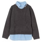 【ミュベール/MUVEIL】のパールネックレス付きシャツニットプルオーバー gray|ID: prp329100004684657 ipo3291000000034941452