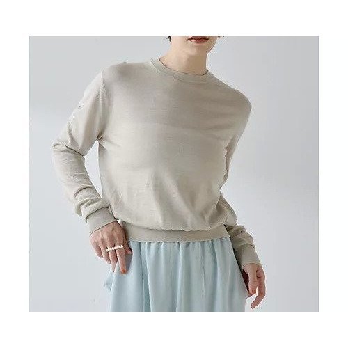 【ウィムガゼット/Whim Gazette】の16Gクルーネックプルオーバー インテリア・キッズ・メンズ・レディースファッション・服の通販 founy(ファニー) 　ファッション　Fashion　レディースファッション　Fashion for Women　トップス・カットソー　Cut & Sew Tops　カジュアルプルオーバー・ニットトップス　Pullovers & Knit Tops / Casual Pullovers　アンサンブル　Ensemble Set　カーディガン　Cardigan, Knitwear　コンパクト　Compact, Small Size　シンプル　Simple, Minimal　トレンド　Trend, Trending Now　ドレープ　Drape, Draping Fabric　バランス　Balance, Style Balance　フィット　Fit, Slim Fit　ベーシック　Basic, Essential　おすすめ　Recommended / Our Picks　エレガント 上品　Elegant　2025年　2025　2025-2026秋冬・A/W　Autumn/Winter 2025–26 AW25–26　ライトベージュ|ID: prp329100004684659 ipo3291000000033830876