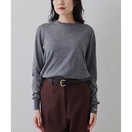 【ウィムガゼット/Whim Gazette】の16Gクルーネックプルオーバー 人気、トレンドファッション・服の通販 founy(ファニー) 　ファッション　Fashion　レディースファッション　Fashion for Women　トップス・カットソー　Cut & Sew Tops　カジュアルプルオーバー・ニットトップス　Pullovers & Knit Tops / Casual Pullovers　アンサンブル　Ensemble Set　カーディガン　Cardigan, Knitwear　コンパクト　Compact, Small Size　シンプル　Simple, Minimal　トレンド　Trend, Trending Now　ドレープ　Drape, Draping Fabric　バランス　Balance, Style Balance　フィット　Fit, Slim Fit　ベーシック　Basic, Essential　おすすめ　Recommended / Our Picks　エレガント 上品　Elegant　2025年　2025　2025-2026秋冬・A/W　Autumn/Winter 2025–26 AW25–26　other-3|ID: prp329100004684659 ipo3291000000033830883