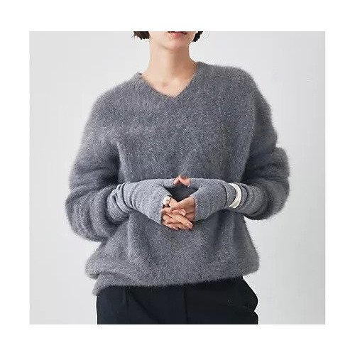 【ウィムガゼット/Whim Gazette】のファーVプルオーバー 人気、トレンドファッション・服の通販 founy(ファニー) 　ファッション　Fashion　レディースファッション　Fashion for Women　トップス・カットソー　Cut & Sew Tops　カジュアルプルオーバー・ニットトップス　Pullovers & Knit Tops / Casual Pullovers　2025年　2025　2025-2026秋冬・A/W　Autumn/Winter 2025–26 AW25–26　フォックス　Fox, Fox Fur　ボトム　Bottoms, Lower Wear　エレガント 上品　Elegant　other-2|ID: prp329100004684673 ipo3291000000033830965