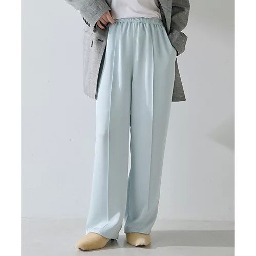 【ウィムガゼット/Whim Gazette】の【THE PAUSE】サテンピンタックパンツ 人気、トレンドファッション・服の通販 founy(ファニー) 　ファッション　Fashion　レディースファッション　Fashion for Women　パンツ　Pants & Trousers　2025年　2025　2025-2026秋冬・A/W　Autumn/Winter 2025–26 AW25–26　サテン　Satin, Glossy Fabric　ストレート　Straight, Straight Cut　センター　Center, Center Line　ワイド　Wide, Wide Fit　エレガント 上品　Elegant　 other-1|ID: prp329100004684690 ipo3291000000033831117