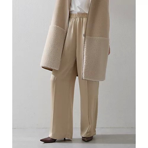 【ウィムガゼット/Whim Gazette】の【THE PAUSE】サテンピンタックパンツ 人気、トレンドファッション・服の通販 founy(ファニー) 　ファッション　Fashion　レディースファッション　Fashion for Women　パンツ　Pants & Trousers　2025年　2025　2025-2026秋冬・A/W　Autumn/Winter 2025–26 AW25–26　サテン　Satin, Glossy Fabric　ストレート　Straight, Straight Cut　センター　Center, Center Line　ワイド　Wide, Wide Fit　エレガント 上品　Elegant　other-3|ID: prp329100004684690 ipo3291000000033831121