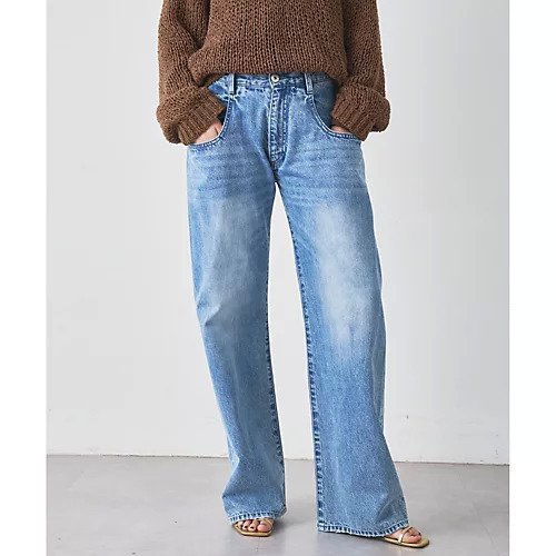 【ウィムガゼット/Whim Gazette】のポケットデニムパンツ インテリア・キッズ・メンズ・レディースファッション・服の通販 founy(ファニー) 　ファッション　Fashion　レディースファッション　Fashion for Women　パンツ　Pants & Trousers　デニムパンツ・ジーンズ・美脚デニム　Denim Jeans & Pants　吸水　Absorbent, Quick-Dry　ストレート　Straight, Straight Cut　デニム　Denim, Jeans Material　ドレープ　Drape, Draping Fabric　ポケット　Pocket, Pocket Detail　リラックス　Relax, Relaxed Fit　ワイド　Wide, Wide Fit　2025年　2025　2025-2026秋冬・A/W　Autumn/Winter 2025–26 AW25–26　ブルー|ID: prp329100004684692 ipo3291000000033831158