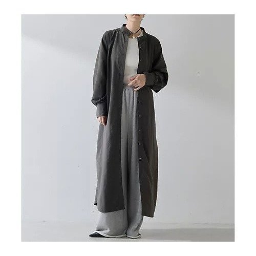 【ウィムガゼット/Whim Gazette】のナイロンシャツドレス インテリア・キッズ・メンズ・レディースファッション・服の通販 founy(ファニー) 　ファッション　Fashion　レディースファッション　Fashion for Women　トップス・カットソー　Cut & Sew Tops　シャツ・ブラウス・オフィスカジュアル　Elegant Blouses & Button-Ups　ワンピース　Dresses　フォーマル・パーティードレス・結婚式用ドレス　Elegant & Casual Dresses　2025年　2025　2025-2026秋冬・A/W　Autumn/Winter 2025–26 AW25–26　ダブル　Double, Double-Breasted　ミリタリー　Military, Army Style　グレー|ID: prp329100004684693 ipo3291000000033831163