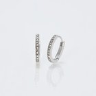 【フィービィー/phoebe】の【金属アレルギー対応】ワンタッチライナーオーバルビジューフープピアス シルバー|ID: prp329100004684710 ipo3291000000033831266