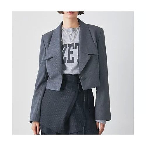 【ウィムガゼット/Whim Gazette】のウールギャバテーラージャケット インテリア・キッズ・メンズ・レディースファッション・服の通販 founy(ファニー) 　ファッション　Fashion　レディースファッション　Fashion for Women　アウター　Coat / Outerwear Collection　レディースジャケット・軽アウター　Jackets　クラシック　Classic, Timeless Style　クール　Cool, Chic　コンパクト　Compact, Small Size　ショート　Short, Short Length　ジャケット　Jacket, Outerwear　セットアップ　Set-Up, Coordinated Outfit　テーラード　Tailored, Tailored Fit　ドレープ　Drape, Draping Fabric　マニッシュ　Mannish, Boyish　おすすめ　Recommended / Our Picks　2025年　2025　2025-2026秋冬・A/W　Autumn/Winter 2025–26 AW25–26　グレー|ID: prp329100004684718 ipo3291000000033831305
