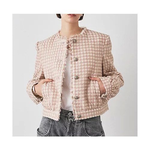 【ウィムガゼット/Whim Gazette】のLINTONブルゾン インテリア・キッズ・メンズ・レディースファッション・服の通販 founy(ファニー) 　ファッション　Fashion　レディースファッション　Fashion for Women　アウター　Coat / Outerwear Collection　ブルゾンジャケット・スポーティアウター　Blouson Jackets　カフス　Cuff Design　コンパクト　Compact, Small Size　ジャケット　Jacket, Outerwear　ダウン　Down, Puffer　ツイード　Twill, Twill Weave　デニム　Denim, Jeans Material　バランス　Balance, Style Balance　ブルゾン　Blouson, Bomber Jacket　ボトム　Bottoms, Lower Wear　おすすめ　Recommended / Our Picks　2025年　2025　2025-2026秋冬・A/W　Autumn/Winter 2025–26 AW25–26　ピンク|ID: prp329100004684720 ipo3291000000033831315