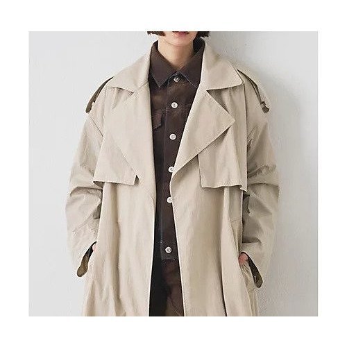 【ウィムガゼット/Whim Gazette】のロングトレンチコート インテリア・キッズ・メンズ・レディースファッション・服の通販 founy(ファニー) 　ファッション　Fashion　レディースファッション　Fashion for Women　アウター　Coat / Outerwear Collection　コート・ロングコート・ピーコート　Long Coats, Peacoats & More　トレンチコート / 春秋の定番アウター　Trench Coats　2025年　2025　2025-2026秋冬・A/W　Autumn/Winter 2025–26 AW25–26　インナー　Innerwear　シンプル　Simple, Minimal　タイプライター　Typewriter Fabric, Crisp Cotton　ロング　Long, Long-Length　エレガント 上品　Elegant　ベージュ|ID: prp329100004684721 ipo3291000000033831320