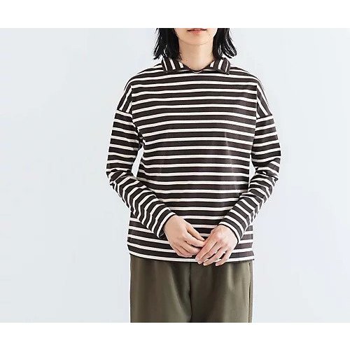 【ディー/D】のポロネックボーダー インテリア・キッズ・メンズ・レディースファッション・服の通販 founy(ファニー) 　ファッション　Fashion　レディースファッション　Fashion for Women　ショルダー　Shoulder, Shoulder Strap　ドロップ　Drop Shoulder, Dropped Style　エレガント 上品　Elegant　羽織　Haori, Light Jacket　ダークブラウン|ID: prp329100004684840 ipo3291000000033831987