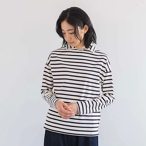【ディー/D】のポロネックボーダー 人気、トレンドファッション・服の通販 founy(ファニー) 　ファッション　Fashion　レディースファッション　Fashion for Women　ショルダー　Shoulder, Shoulder Strap　ドロップ　Drop Shoulder, Dropped Style　エレガント 上品　Elegant　羽織　Haori, Light Jacket　other-3|ID: prp329100004684840 ipo3291000000033831989