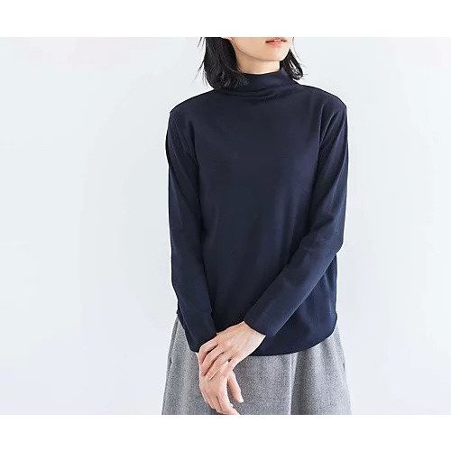 【ディー/D】のコットンフライスハイネックプルオーバー インテリア・キッズ・メンズ・レディースファッション・服の通販 founy(ファニー) 　ファッション　Fashion　レディースファッション　Fashion for Women　トップス・カットソー　Cut & Sew Tops　カジュアルプルオーバー・ニットトップス　Pullovers & Knit Tops / Casual Pullovers　インナー　Innerwear　カットソー　Cut and Sewn Top　ハイネック　High Neck, Mock Neck　フィット　Fit, Slim Fit　エレガント 上品　Elegant　無地　Plain, Solid Color　ネイビー|ID: prp329100004684846 ipo3291000000033832011