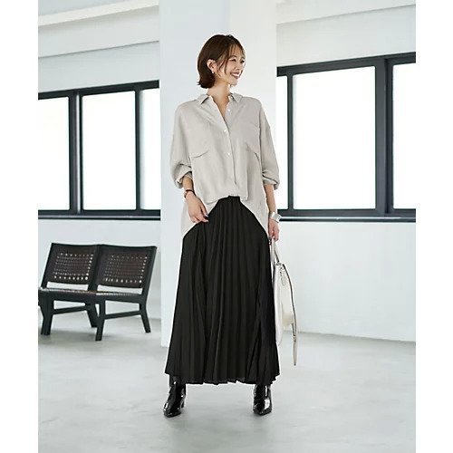 【スタイルデリ/STYLE DELI】の【なめらか全周ゴムウエスト】ジョーゼットプリーツスカート 人気、トレンドファッション・服の通販 founy(ファニー) 　ファッション　Fashion　レディースファッション　Fashion for Women　スカート　Skirts　プリーツスカート / 上品フェミニンスタイル　Pleated Skirts　くるぶし　Ankle-Length　クール　Cool, Chic　軽量　Lightweight, Ultra Light　シンプル　Simple, Minimal　ジョーゼット　Georgette, Semi-Sheer Fabric　スリット　Slit, Slit Detail　トレンド　Trend, Trending Now　定番　Standard, Basic Item　なめらか　Smooth, Silky Texture　人気　Popular, Best Seller　バランス　Balance, Style Balance　フェミニン　Feminine, Girly　フォルム　Silhouette, Form　プリーツ　Pleats, Pleated　ポケット　Pocket, Pocket Detail　other-2|ID: prp329100004684877 ipo3291000000033832179