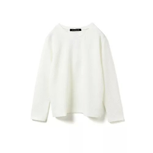 【ミズイロ インド/mizuiro ind】のジャカードクルーネックプルオーバー インテリア・キッズ・メンズ・レディースファッション・服の通販 founy(ファニー) 　ファッション　Fashion　レディースファッション　Fashion for Women　トップス・カットソー　Cut & Sew Tops　カジュアルプルオーバー・ニットトップス　Pullovers & Knit Tops / Casual Pullovers　カットソー　Cut and Sewn Top　シンプル　Simple, Minimal　セットアップ　Set-Up, Coordinated Outfit　ベーシック　Basic, Essential　エレガント 上品　Elegant　オフホワイト|ID: prp329100004686297 ipo3291000000033840552