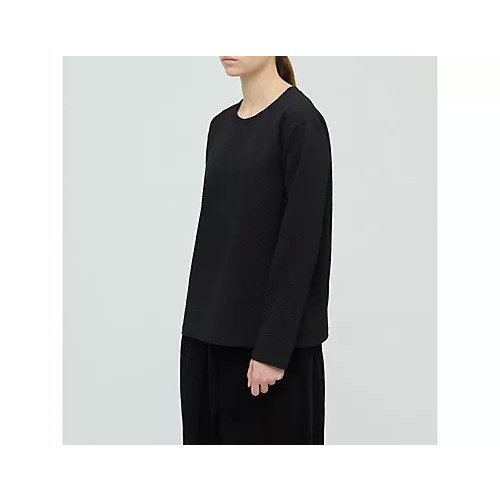 【ミズイロ インド/mizuiro ind】のジャカードクルーネックプルオーバー 人気、トレンドファッション・服の通販 founy(ファニー) 　ファッション　Fashion　レディースファッション　Fashion for Women　トップス・カットソー　Cut & Sew Tops　カジュアルプルオーバー・ニットトップス　Pullovers & Knit Tops / Casual Pullovers　カットソー　Cut and Sewn Top　シンプル　Simple, Minimal　セットアップ　Set-Up, Coordinated Outfit　ベーシック　Basic, Essential　エレガント 上品　Elegant　other-2|ID: prp329100004686297 ipo3291000000033840557