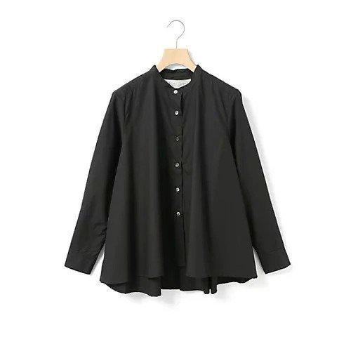 【ミディウミ/MidiUmi】のAラインバンドカラーシャツ インテリア・キッズ・メンズ・レディースファッション・服の通販 founy(ファニー) ファッション Fashion レディースファッション Fashion for Women トップス・カットソー Cut & Sew Tops シャツ・ブラウス・オフィスカジュアル Elegant Blouses & Button-Ups タイプライター Typewriter Fabric, Crisp Cotton ベーシック Basic, Essential ヨーク Yoke, Yoke Design 定番 Standard, Basic Item ブラック|ID: prp329100004686301 ipo3291000000033928291