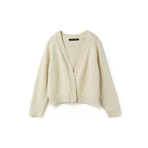 【ミズイロ インド/mizuiro ind】のリリーヤーンVネックカーディガン インテリア・キッズ・メンズ・レディースファッション・服の通販 founy(ファニー) 　ファッション　Fashion　レディースファッション　Fashion for Women　トップス・カットソー　Cut & Sew Tops　カーディガン・羽織り　Layered Style Cardigans　Vネックトップス　V-Neck Tops / V-Cut Neckline Shirts　カーディガン　Cardigan, Knitwear　ショート　Short, Short Length　フロント　Front, Front Design　ワイド　Wide, Wide Fit　A/W・秋冬　Autumn/Winter　アイボリー|ID: prp329100004686325 ipo3291000000036319326