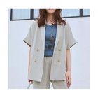 【エニー/ANY】の【洗濯機可/セットアップ可/UVケア/速乾/イージーケア】サラサラテックリネン半袖テーラードジャケット グレージュ|ID: prp329100004686391 ipo3291000000033841187