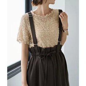 【スタイルデリ/STYLE DELI】 【LUXE】バブルカットソーの端っこメロウTシャツ人気、トレンドファッション・服の通販 founy(ファニー) ファッション Fashion レディースファッション Fashion for Women トップス・カットソー Cut & Sew Tops シャツ・ブラウス・オフィスカジュアル Elegant Blouses & Button-Ups ロングTシャツ・Tシャツ Longline T-Shirts & Tees カットソー・ベーシックTシャツ Cut-and-Sewn Tops / Stretch Tees & Basics イエロー Yellow インナー Innerwear 秋 Autumn カットソー Cut and Sewn Top カーディガン Cardigan, Knitwear サロペット Overalls, Salopette シアー Sheer, See-Through ジャケット Jacket, Outerwear ストレート Straight, Straight Cut スリット Slit, Slit Detail 定番 Standard, Basic Item 半袖 Short Sleeve, Half Sleeve ラウンド Round, Round Neck 夏 Summer |ID:prp329100004686519