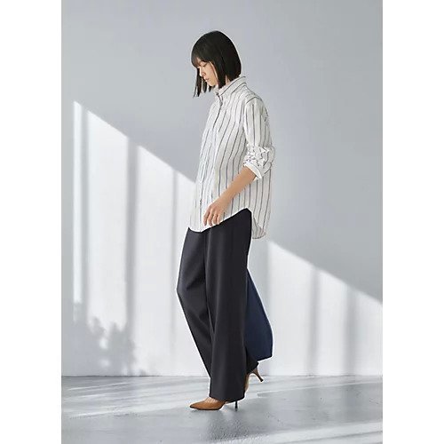 【スタイルデリ/STYLE DELI】の広め間隔ストライプシャツ 人気、トレンドファッション・服の通販 founy(ファニー) 　ファッション　Fashion　レディースファッション　Fashion for Women　トップス・カットソー　Cut & Sew Tops　シャツ・ブラウス・オフィスカジュアル　Elegant Blouses & Button-Ups　春　Spring　秋　Autumn　カフス　Cuff Design　カーディガン　Cardigan, Knitwear　スウェット / スエット　Sweatshirt, Sweatwear　ストライプ　Stripe, Striped Pattern　定番　Standard, Basic Item　バランス　Balance, Style Balance　パール　Pearl, Pearl Accent　フロント　Front, Front Design　ボーダー　Border, Stripe　ポケット　Pocket, Pocket Detail　ワイド　Wide, Wide Fit　冬　Winter / This Winter　A/W・秋冬　Autumn/Winter　other-2|ID: prp329100004686521 ipo3291000000033842209