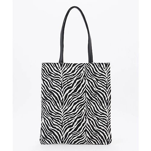 【エニー/ANY】の【A4サイズ収納可】ゼブラジャガード柄トートバッグ インテリア・キッズ・メンズ・レディースファッション・服の通販 founy(ファニー) ファッション Fashion レディースファッション Fashion for Women バッグ Bags シンプル Simple, Minimal 無地 Plain, Solid Color ブラック|ID: prp329100004687947 ipo3291000000033852890