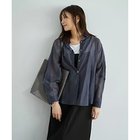 【スタイルデリ/STYLE DELI】の袖ハギ微光沢シアーシャツ ミッドナイト|ID:prp329100004688106