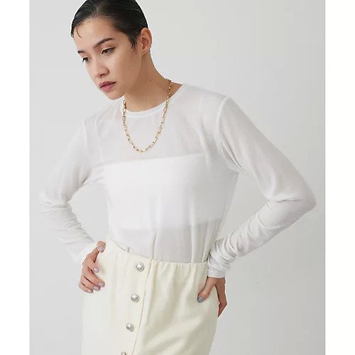 【ウィムガゼット/Whim Gazette】の【THE PAUSE】シアーロンTEE 人気、トレンドファッション・服の通販 founy(ファニー) 　ファッション　Fashion　レディースファッション　Fashion for Women　トップス・カットソー　Cut & Sew Tops　ロングTシャツ・Tシャツ　Longline T-Shirts & Tees　インナー　Innerwear　ヴィンテージ　Vintage Style　カットソー　Cut and Sewn Top　グラデーション　Gradient, Ombre　シアー　Sheer, See-Through　シンプル　Simple, Minimal　ワーク　Workwear, Utility Style　おすすめ　Recommended / Our Picks　2025年　2025　2025-2026秋冬・A/W　Autumn/Winter 2025–26 AW25–26　other-3|ID: prp329100004689265 ipo3291000000033866341
