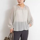 【ノーリーズソフィー/NOLLEY'S sophi】のウォッシャブル楊柳ギャザーブラウス グレーベージュ|ID: prp329100004689291 ipo3291000000033866519
