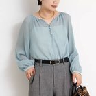 【ノーリーズソフィー/NOLLEY'S sophi】のウォッシャブル楊柳ギャザーブラウス グレイッシュブルー|ID: prp329100004689291 ipo3291000000033866521