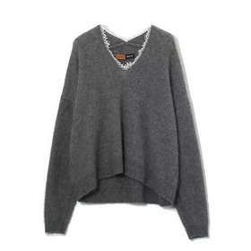 【イーバイエクラ/E by eclat】のRoom no.8 for E by eclat ヘアリーレースVネックニット 人気、トレンドファッション・服の通販 founy(ファニー) ファッション Fashion レディースファッション Fashion for Women トップス・カットソー Cut & Sew Tops ニット Knit Tops & Sweaters Vネックトップス V-Neck Tops / V-Cut Neckline Shirts エレガント 上品 Elegant ショルダー Shoulder, Shoulder Strap ドロップ Drop Shoulder, Dropped Style レース Lace, Lace Fabric |ID:prp329100004689312