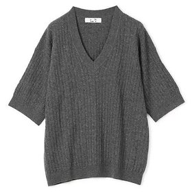【イーヨ/y YO】のCable half sleeve knit 人気、トレンドファッション・服の通販 founy(ファニー) ファッション Fashion レディースファッション Fashion for Women トップス・カットソー Cut & Sew Tops ニット Knit Tops & Sweaters 2025年 2025 2025-2026秋冬・A/W Autumn/Winter 2025–26 AW25–26 バランス Balance, Style Balance ワイド Wide, Wide Fit 今季 This Season, Current Season |ID:prp329100004689315