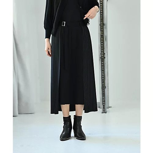 【スタイルデリ/STYLE DELI】の【BLK001】ドッキングディティールプリーツスカート インテリア・キッズ・メンズ・レディースファッション・服の通販 founy(ファニー) 　ファッション　Fashion　レディースファッション　Fashion for Women　スカート　Skirts　プリーツスカート / 上品フェミニンスタイル　Pleated Skirts　シンプル　Simple, Minimal　スウェット / スエット　Sweatshirt, Sweatwear　ストライプ　Stripe, Striped Pattern　ストレッチ　Stretch, Stretchy Fabric　セットアップ　Set-Up, Coordinated Outfit　ドッキング　Docking, Mixed Material　バランス　Balance, Style Balance　フォーマル　Formal, Dressy　プリーツ　Pleats, Pleated　ボトム　Bottoms, Lower Wear　おすすめ　Recommended / Our Picks　日本製　Made In Japan　夏　Summer　エレガント 上品　Elegant　ブラック|ID: prp329100004689355 ipo3291000000033866981