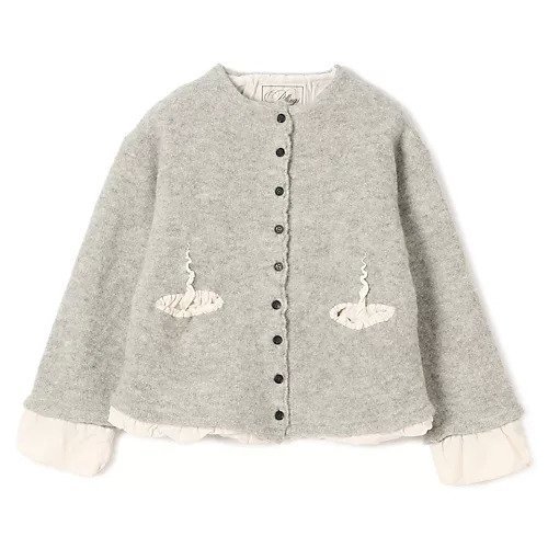 【ピリングス/pillings】のfulling jacket インテリア・キッズ・メンズ・レディースファッション・服の通販 founy(ファニー) 　ファッション　Fashion　レディースファッション　Fashion for Women　アウター　Coat / Outerwear Collection　レディースジャケット・軽アウター　Jackets　2025年　2025　2025-2026秋冬・A/W　Autumn/Winter 2025–26 AW25–26　ジャケット　Jacket, Outerwear　フロント　Front, Front Design　ポケット　Pocket, Pocket Detail　洗える　Machine Washable　GRAY|ID: prp329100004689442 ipo3291000000033867629