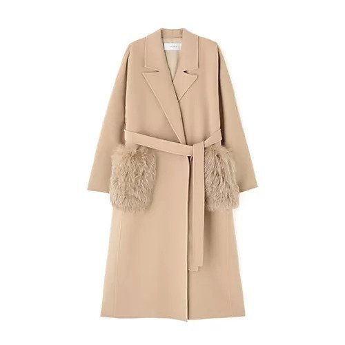 【アドーア/ADORE】のソリッドウールリバーコート インテリア・キッズ・メンズ・レディースファッション・服の通販 founy(ファニー) 　ファッション　Fashion　レディースファッション　Fashion for Women　アウター　Coat / Outerwear Collection　コート・ロングコート・ピーコート　Long Coats, Peacoats & More　おすすめ　Recommended / Our Picks　ガウン　Gown, Robe　スタンダード　Standard, Basic　ダブル　Double, Double-Breasted　チェリー　Cherry, Cherry Pattern　フィット　Fit, Slim Fit　フェイス　Face, Facial Design　フォックス　Fox, Fox Fur　ポケット　Pocket, Pocket Detail　リアル　Real, Realistic　リバーシブル　Reversible, Two-Sided　ルーズ　Loose, Oversized　冬　Winter / This Winter　定番　Standard, Basic Item　ベージュ|ID: prp329100004689455 ipo3291000000033867752