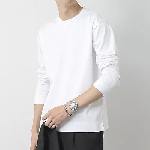 【ノーリーズ グッドマン/NOLLEY'S goodman / MEN】の《ビジカジ対応》超長綿ハイゲージシルケット ポンチドレスCN ロンT 25AW インテリア・キッズ・メンズ・レディースファッション・服の通販 founy(ファニー) 　ファッション　Fashion　メンズファッション　Fashion for Men　2025年　2025　2025-2026秋冬・A/W　Autumn/Winter 2025–26 AW25–26　おすすめ　Recommended / Our Picks　インナー　Innerwear　シルケット　Silket, Silky Cotton　ジャケット　Jacket, Outerwear　スリット　Slit, Slit Detail　ドレス　Dress, One-Piece　ビジネス 仕事 通勤　Business / Work / Commuting　エレガント 上品　Elegant　長袖　Long Sleeve, Full Sleeve　ホワイト|ID: prp329100004689464 ipo3291000000033867835