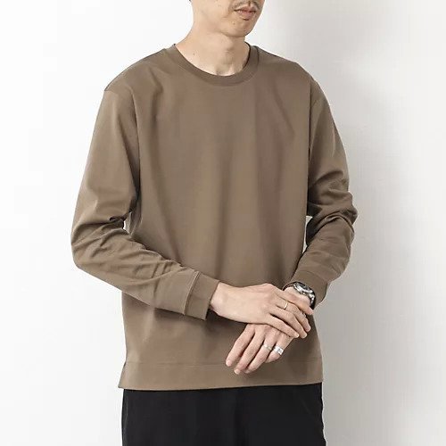 【ノーリーズ グッドマン/NOLLEY'S goodman / MEN】の《ビジカジ対応》超長綿ハイゲージシルケット ポンチドレスCN ロンT 25AW インテリア・キッズ・メンズ・レディースファッション・服の通販 founy(ファニー) 　ファッション　Fashion　メンズファッション　Fashion for Men　2025年　2025　2025-2026秋冬・A/W　Autumn/Winter 2025–26 AW25–26　おすすめ　Recommended / Our Picks　インナー　Innerwear　シルケット　Silket, Silky Cotton　ジャケット　Jacket, Outerwear　スリット　Slit, Slit Detail　ドレス　Dress, One-Piece　ビジネス 仕事 通勤　Business / Work / Commuting　エレガント 上品　Elegant　長袖　Long Sleeve, Full Sleeve　ブラウン系その他|ID: prp329100004689464 ipo3291000000033867839