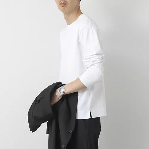 【ノーリーズ グッドマン/NOLLEY'S goodman / MEN】の《ビジカジ対応》超長綿ハイゲージシルケット ポンチドレスCN ロンT 25AW 人気、トレンドファッション・服の通販 founy(ファニー) 　ファッション　Fashion　メンズファッション　Fashion for Men　2025年　2025　2025-2026秋冬・A/W　Autumn/Winter 2025–26 AW25–26　おすすめ　Recommended / Our Picks　インナー　Innerwear　シルケット　Silket, Silky Cotton　ジャケット　Jacket, Outerwear　スリット　Slit, Slit Detail　ドレス　Dress, One-Piece　ビジネス 仕事 通勤　Business / Work / Commuting　エレガント 上品　Elegant　長袖　Long Sleeve, Full Sleeve　other-2|ID: prp329100004689464 ipo3291000000033867841