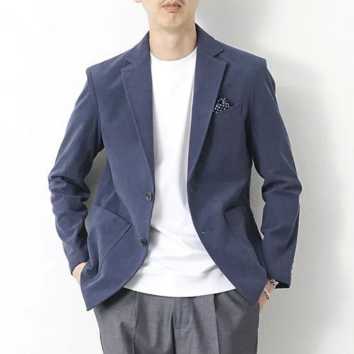 【ノーリーズ グッドマン/NOLLEY'S goodman / MEN】の《ビジカジ/セットアップ対応》トリコットコーデュロイ ストレッチ イージーJK 25AW インテリア・キッズ・メンズ・レディースファッション・服の通販 founy(ファニー) 　ファッション　Fashion　メンズファッション　Fashion for Men　セットアップ　Matching Sets　コーデュロイ　Corduroy, Cord Fabric　シェイプ　Shape, Slim Fit　ジャケット　Jacket, Outerwear　ストレッチ　Stretch, Stretchy Fabric　セットアップ　Set-Up, Coordinated Outfit　デニム　Denim, Jeans Material　定番　Standard, Basic Item　なめらか　Smooth, Silky Texture　パッチ　Patch, Appliqué　フロント　Front, Front Design　ポケット　Pocket, Pocket Detail　2025年　2025　2025-2026秋冬・A/W　Autumn/Winter 2025–26 AW25–26　グレイッシュブルー|ID: prp329100004689480 ipo3291000000033867969