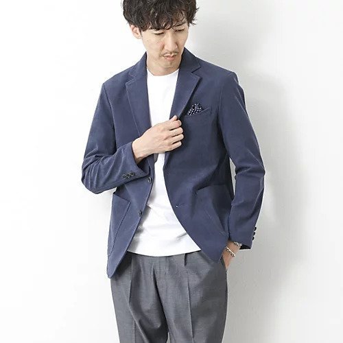 【ノーリーズ グッドマン/NOLLEY'S goodman / MEN】の《ビジカジ/セットアップ対応》トリコットコーデュロイ ストレッチ イージーJK 25AW 人気、トレンドファッション・服の通販 founy(ファニー) 　ファッション　Fashion　メンズファッション　Fashion for Men　セットアップ　Matching Sets　コーデュロイ　Corduroy, Cord Fabric　シェイプ　Shape, Slim Fit　ジャケット　Jacket, Outerwear　ストレッチ　Stretch, Stretchy Fabric　セットアップ　Set-Up, Coordinated Outfit　デニム　Denim, Jeans Material　定番　Standard, Basic Item　なめらか　Smooth, Silky Texture　パッチ　Patch, Appliqué　フロント　Front, Front Design　ポケット　Pocket, Pocket Detail　2025年　2025　2025-2026秋冬・A/W　Autumn/Winter 2025–26 AW25–26　other-3|ID: prp329100004689480 ipo3291000000033867975