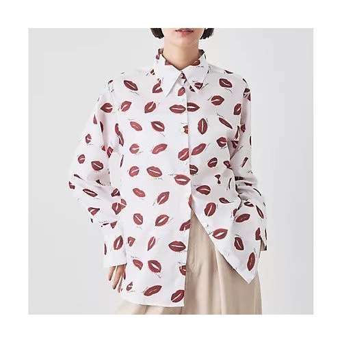 【ウィムガゼット/Whim Gazette】のリップシャツ 人気、トレンドファッション・服の通販 founy(ファニー) 　ファッション　Fashion　レディースファッション　Fashion for Women　トップス・カットソー　Cut & Sew Tops　シャツ・ブラウス・オフィスカジュアル　Elegant Blouses & Button-Ups　2025年　2025　2025-2026秋冬・A/W　Autumn/Winter 2025–26 AW25–26　おすすめ　Recommended / Our Picks　シルク　Silk, 100% Silk　ジャケット　Jacket, Outerwear　スウェット / スエット　Sweatshirt, Sweatwear　スマート　Smart, Elegant　プリント　Print, Printed Pattern　ベーシック　Basic, Essential　リップ　Lip, Lip Motif　other-2|ID: prp329100004695429 ipo3291000000033906090