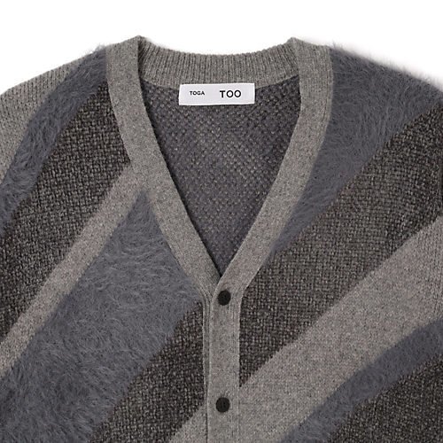【トーガ トゥ/TOGA TOO】のRegimental knit cardigan 人気、トレンドファッション・服の通販 founy(ファニー) 　ファッション　Fashion　レディースファッション　Fashion for Women　トップス・カットソー　Cut & Sew Tops　ニット　Knit Tops & Sweaters　カーディガン・羽織り　Layered Style Cardigans　2025年　2025　2025-2026秋冬・A/W　Autumn/Winter 2025–26 AW25–26　カーディガン　Cardigan, Knitwear　スタイリッシュ　Stylish, Fashionable　ロング　Long, Long-Length　ビジネス 仕事 通勤　Business / Work / Commuting　other-3|ID: prp329100004695569 ipo3291000000033906939