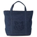 【メゾン キツネ/MAISON KITSUNE】のFOX HEAD SMALL TOTE 人気、トレンドファッション・服の通販 founy(ファニー) ファッション Fashion レディースファッション Fashion for Women バッグ Bags 2025年 2025 2025-2026秋冬・A/W Autumn/Winter 2025–26 AW25–26 ショルダー Shoulder, Shoulder Strap チェック Check, Plaid, Tartan デニム Denim, Jeans Material ラップ Wrap, Wrap Design thumbnail INDIGO|ID: prp329100004695581 ipo3291000000033907281