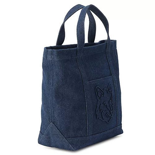 【メゾン キツネ/MAISON KITSUNE】のFOX HEAD SMALL TOTE 人気、トレンドファッション・服の通販 founy(ファニー) 　ファッション　Fashion　レディースファッション　Fashion for Women　バッグ　Bags　2025年　2025　2025-2026秋冬・A/W　Autumn/Winter 2025–26 AW25–26　ショルダー　Shoulder, Shoulder Strap　チェック　Check, Plaid, Tartan　デニム　Denim, Jeans Material　ラップ　Wrap, Wrap Design　other-2|ID: prp329100004695581 ipo3291000000033907283
