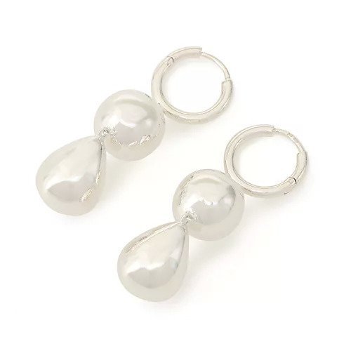 【リエ スタジオ/LIE STUDIO】のTHE CATHRINE EARRINGS インテリア・キッズ・メンズ・レディースファッション・服の通販 founy(ファニー) 　ファッション　Fashion　レディースファッション　Fashion for Women　ジュエリー　Jewelry　ファッションリング　Fashion Rings　イヤリング・フープ・ドロップタイプ　Hoop, Drop & Clip Earrings　2025年　2025　2025-2026秋冬・A/W　Autumn/Winter 2025–26 AW25–26　シルバー　Silver, Metallic Silver　チャーム　Charm, Pendant　ドロップ　Drop Shoulder, Dropped Style　フープ　Hoop, Hoop Earrings　Silver|ID: prp329100004695611 ipo3291000000033907968