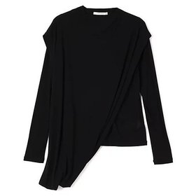 【プレインピープル/PLAIN PEOPLE】 シア―ハイツイストフライスショール型レイヤードTシャツ人気、トレンドファッション・服の通販 founy(ファニー) ファッション Fashion レディースファッション Fashion for Women トップス・カットソー Cut & Sew Tops シャツ・ブラウス・オフィスカジュアル Elegant Blouses & Button-Ups ロングTシャツ・Tシャツ Longline T-Shirts & Tees ショール Shawl, Wrap ドレープ Drape, Draping Fabric ベスト Vest, Waistcoat ベーシック Basic, Essential 洗える Machine Washable 長袖 Long Sleeve, Full Sleeve |ID:prp329100004696724