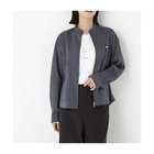 【ヒューマンウーマン/HUMAN WOMAN】のツイルストライプジップシャツブルゾン ネイビーストライプ|ID: prp329100004696730 ipo3291000000033917197