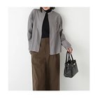 【ヒューマンウーマン/HUMAN WOMAN】のツイルストライプジップシャツブルゾン ブラウンストライプ|ID: prp329100004696730 ipo3291000000033917199